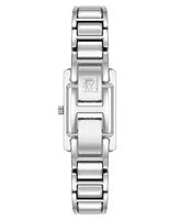 Anne Klein Women's Quartz Classic Rectangular Roman Numeral Silver-Tone Alloy Metal Watch, 20mm