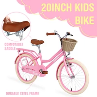 Streamdale Furniture 20" Girls Bike with Basket for 7-10 Year Olds