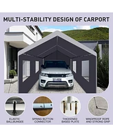 Streamdale Furniture 10x20 Portable Carport: Multipurpose Shelter for Vehicles, Storage, and Events