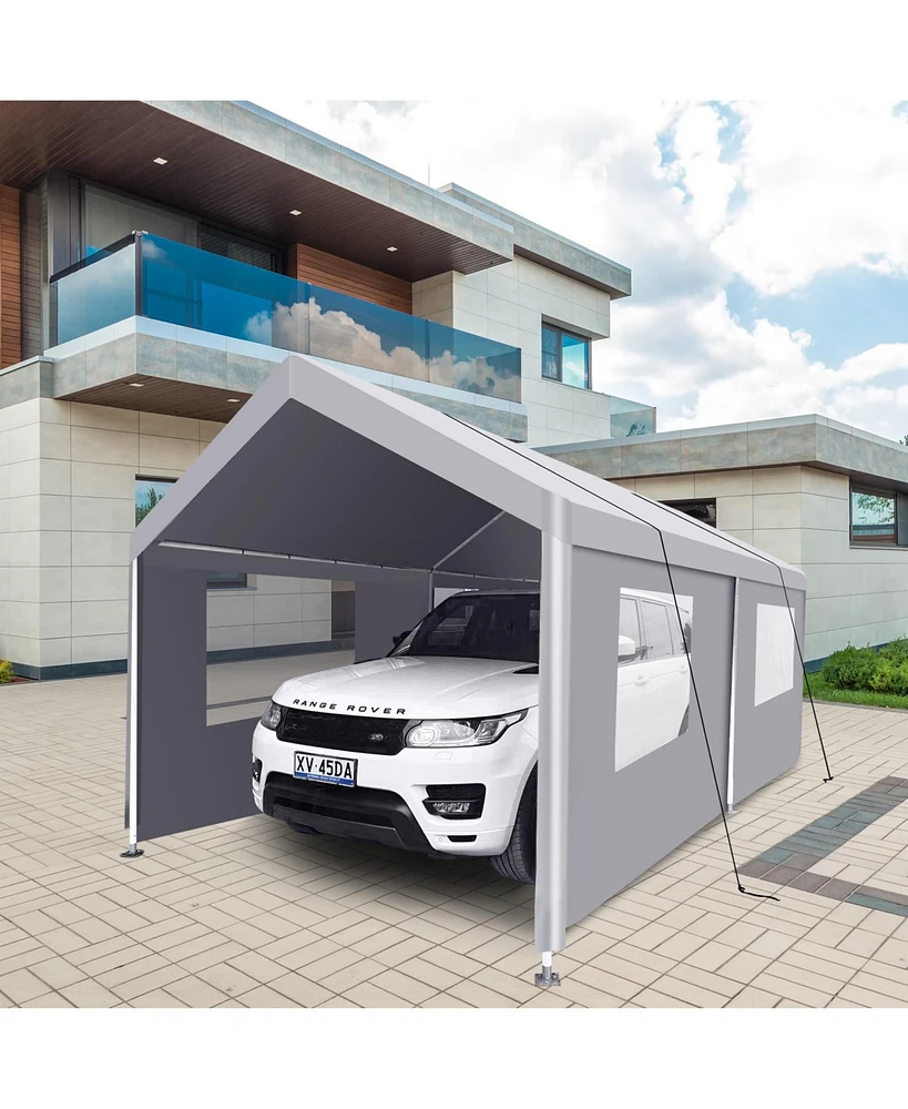 Simplie Fun 10x20 Portable Carport: Multipurpose Shelter for Vehicles, Storage, and Events