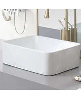 Modern Ceramic Farmhouse Sink with Basket Strainer