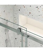 Streamdale Furniture Sliding Bathtub Shower Door, 5/16" Tempered Glass, Polished Finish