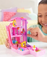 Polly Pocket Barbie Dreamhouse Compact, Dollhouse Playset with 3 Micro Dolls - Multi