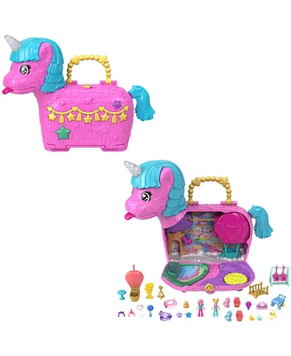 Polly Pocket Unicorn Partyland Playset with 2 Micro Dolls