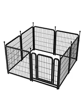 Streamdale Furniture Anti-Rust Dog Playpen: 8 Panels, 32" Height, Foldable, Diy Shapes