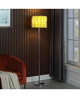 Streamdale Furniture 63"In Yellow Roses In Bloom Acrylic/Metal Floor Lamp