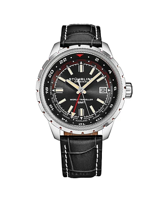 Stuhrling Global Voyager 1014 Gmt 42mm World Timer Watch