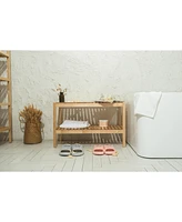 Streamdale Furniture 3-Tier Birch Shoe Bench: Entryway Organizer, Storage Rack