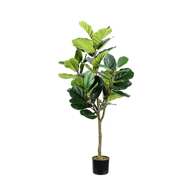 Safavieh Faux Multi Branch Fiddle Leaf Fig 72" Potted Tree