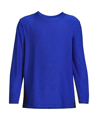 Lands' End Boys Long Sleeve Athletic Color Block T-Shirt