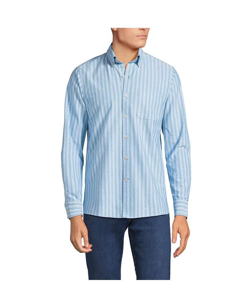 Lands' End Big & Tall Traditional Fit Sail Rigger Oxford Shirt