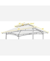 Streamdale Furniture 8x5FT Grill Gazebo Replacement Canopy, Double Tiered Bbq Tent Roof Top Cover