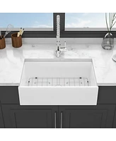 Streamdale Furniture 33 Farmhouse Sink - 33 Inch Kitchen Sink Undermount Single Bowl Apron