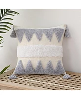Caromio 1Pc Tufted Tassels Chenille Decorative Throw Pillow Covers 18" x