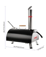 Streamdale Furniture Portable 12" Automatic Rotatable Outdoor Pizza Oven