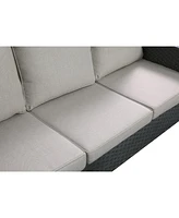 Streamdale Furniture Pe Wicker Sectional Sofa 3S With 2 And Cushion