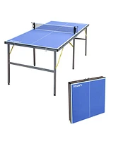 Streamdale Furniture Compact and Portable 6' Ping Pong Table with Foldable Top