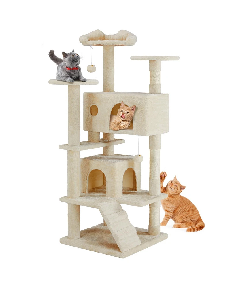 Streamdale Furniture Multi-Tiered Cat Tree Haven Climb, Nap, and Play to Your Heart's Content