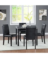 Streamdale Furniture Contemporary Elegance Wooden Dining Table and Upholstered Chairs