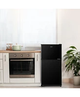 3.5 Cu.Ft. Mini Fridge with Adjustable Temperature Control for Dorms and Apartments