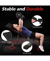 Foldable Sit-Up Bench with 6 Back and 4 Seat Positions