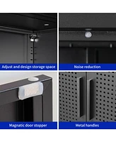 Heavy-Duty Steel Storage Cabinet with Adjustable Shelves and Secure Lock
