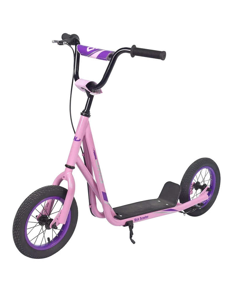 Streamdale Furniture Kids' Kick Scooter with Adjustable Handlebar, 12" Inflatable Wheels