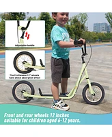 Streamdale Furniture Adjustable Kick Scooter for Kids 6+ with 12" Wheels