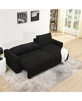 Streamdale Furniture Modular Corduroy 3-Seater Sofa Bed with Storage