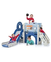 Streamdale Furniture Pirate Ship Toddler Slide Set: 9-in-1 Indoor/Outdoor Playground