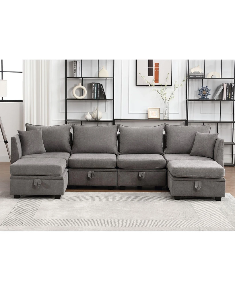 Simplie Fun Modular Sectional Sofa with Storage and Flexible Combinations