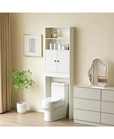 Streamdale Furniture Farmhouse Over-Toilet Storage Cabinet with Barn Doors