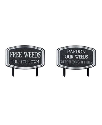 Slickblue Set of 2 Weed Stakes – Practical and Decorative Garden Tools