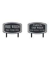 Slickblue Set of 2 Weed Stakes – Practical and Decorative Garden Tools