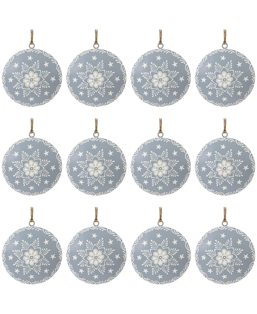 Slickblue Disc Ornaments Set of 12 - Ideal for Festive Home and Holiday Decorating