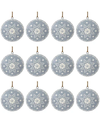 Slickblue Disc Ornaments Set of 12 - Ideal for Festive Home and Holiday Decorating