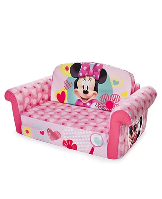 Marshmallow Furniture Kids 2-in-1 Flip Open Foam Compress Sofa Bed, Minnie Mouse