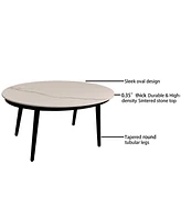 Modern 5PC Aluminum Patio Conversation Set with Sunbrella Cushions