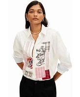 Desigual Women's Patchwork Mickey Mouse shirt