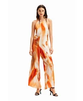 Desigual Women's Abstract halter jumpsuit