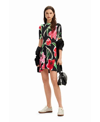 Desigual Women's Short floral skater dress