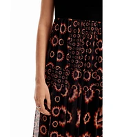 Desigual Women's Geometric combination midi dress