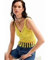 Desigual Women's Crochet crop top