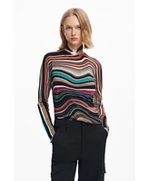 Desigual Women's Wavy striped sweater