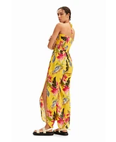 Desigual Women's Tropical halter neck jumpsuit