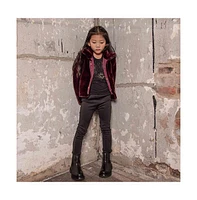 Imoga Collection Child Gary FW23 Burgundy Faux Fur Coat