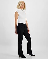 Democracy Petite "Ab"solution Pull-On High-Rise Itty Bitty Bootcut Jeans