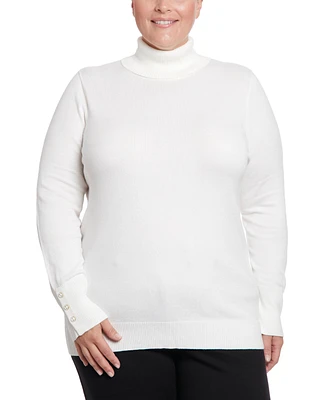 Joseph A Plus Size Long Sleeve Turtleneck Sweater