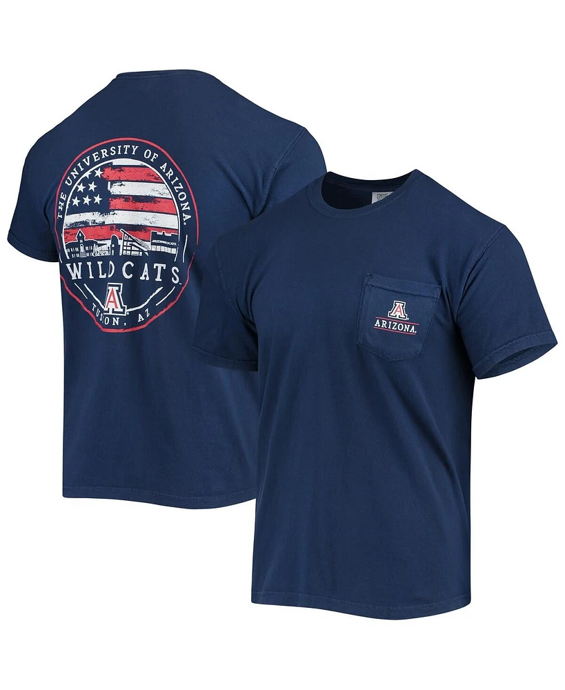 Image One Men's Navy Arizona Wildcats Campus Americana T-Shirt