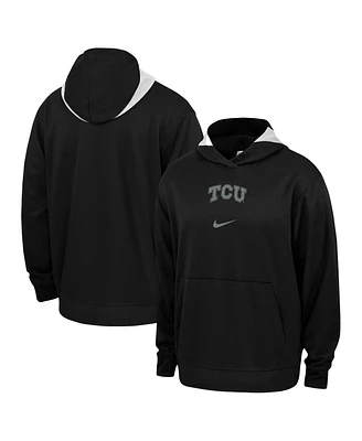 Nike Men's Black Tcu Horned Frogs Basketball Spotlight Performance Pullover Hoodie